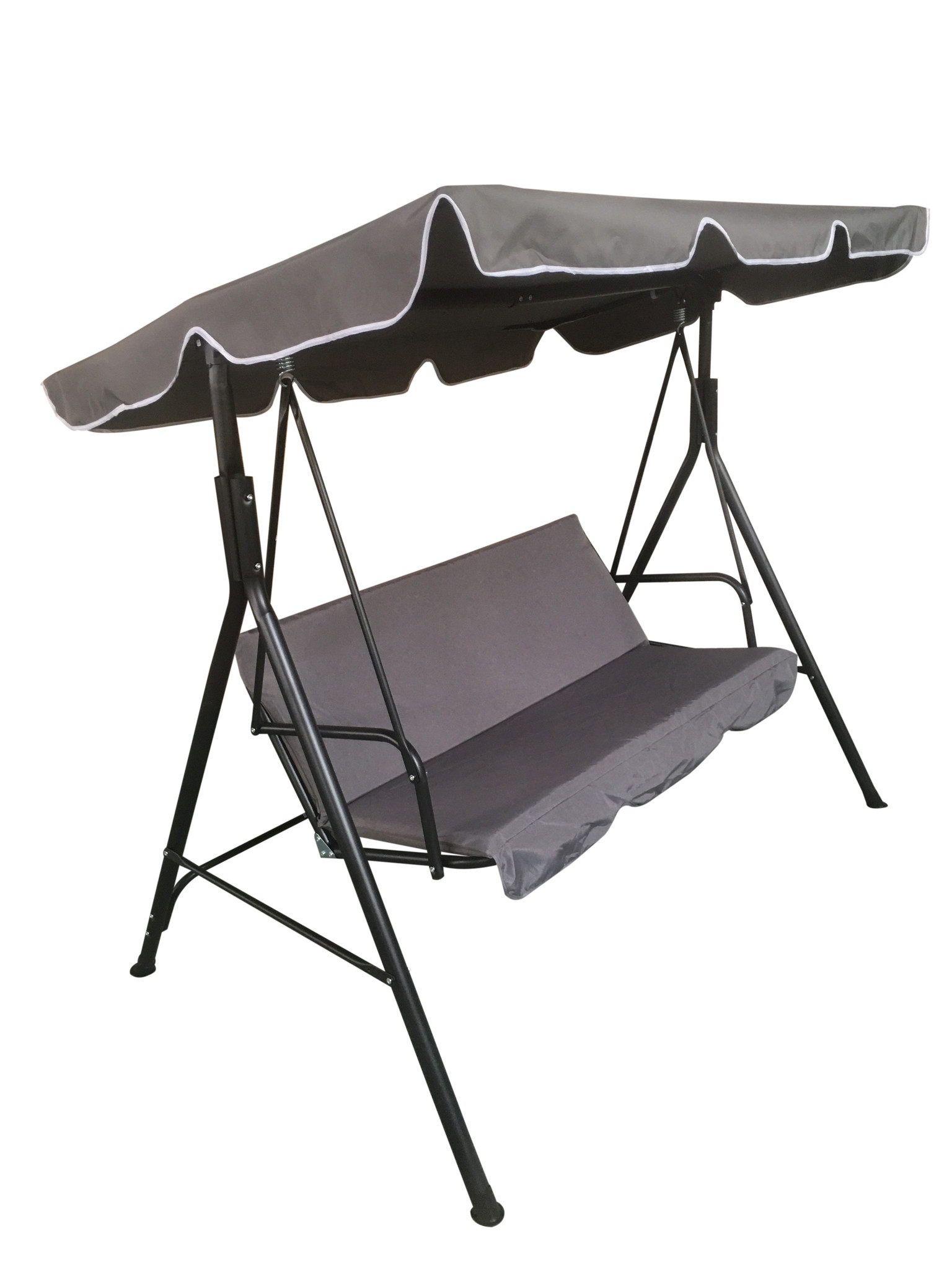 Schommelbank - tuin - 3 persoons - 170x110x152 cm - grijs