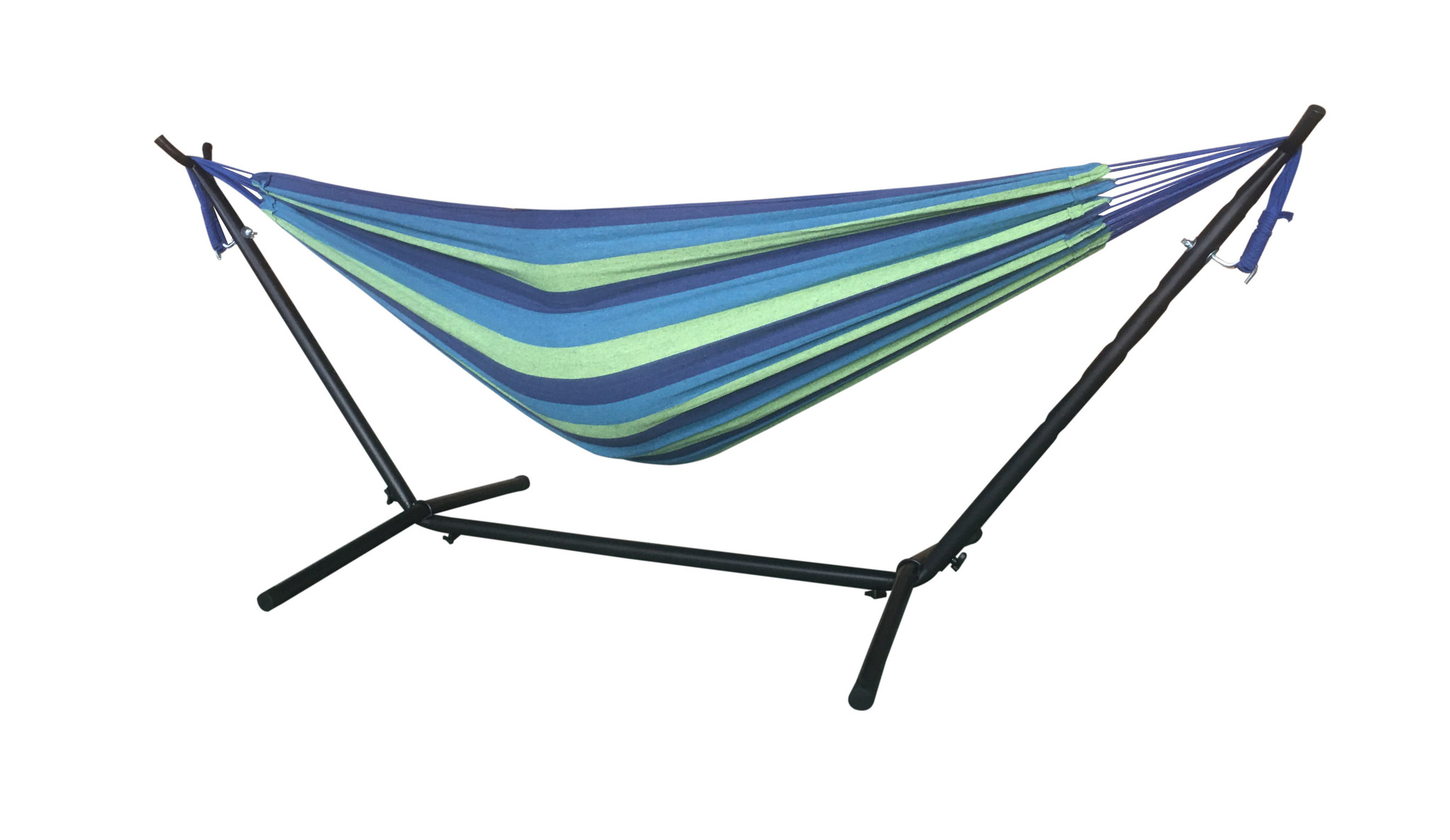 Hangmat - 200x150 cm - polyester/katoen - groen