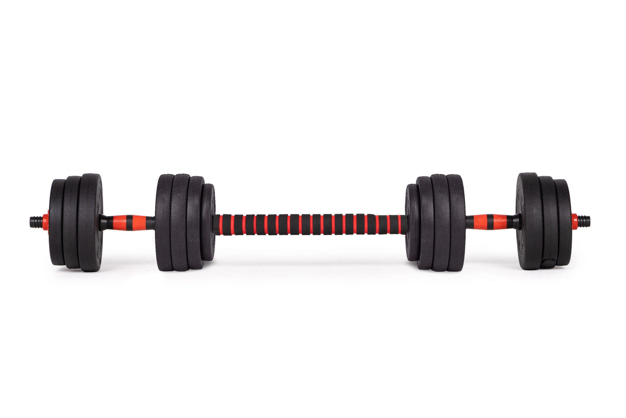Verstelbare dumbbells - 40kg - 16 gewichten - halterset & stang