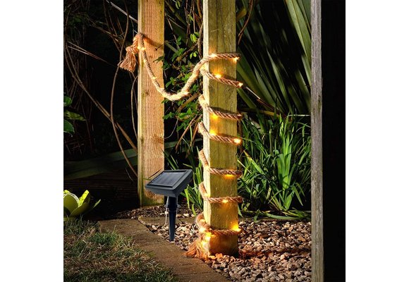 Led-string 8m - 100 led's - 3000k - zonnepaneel