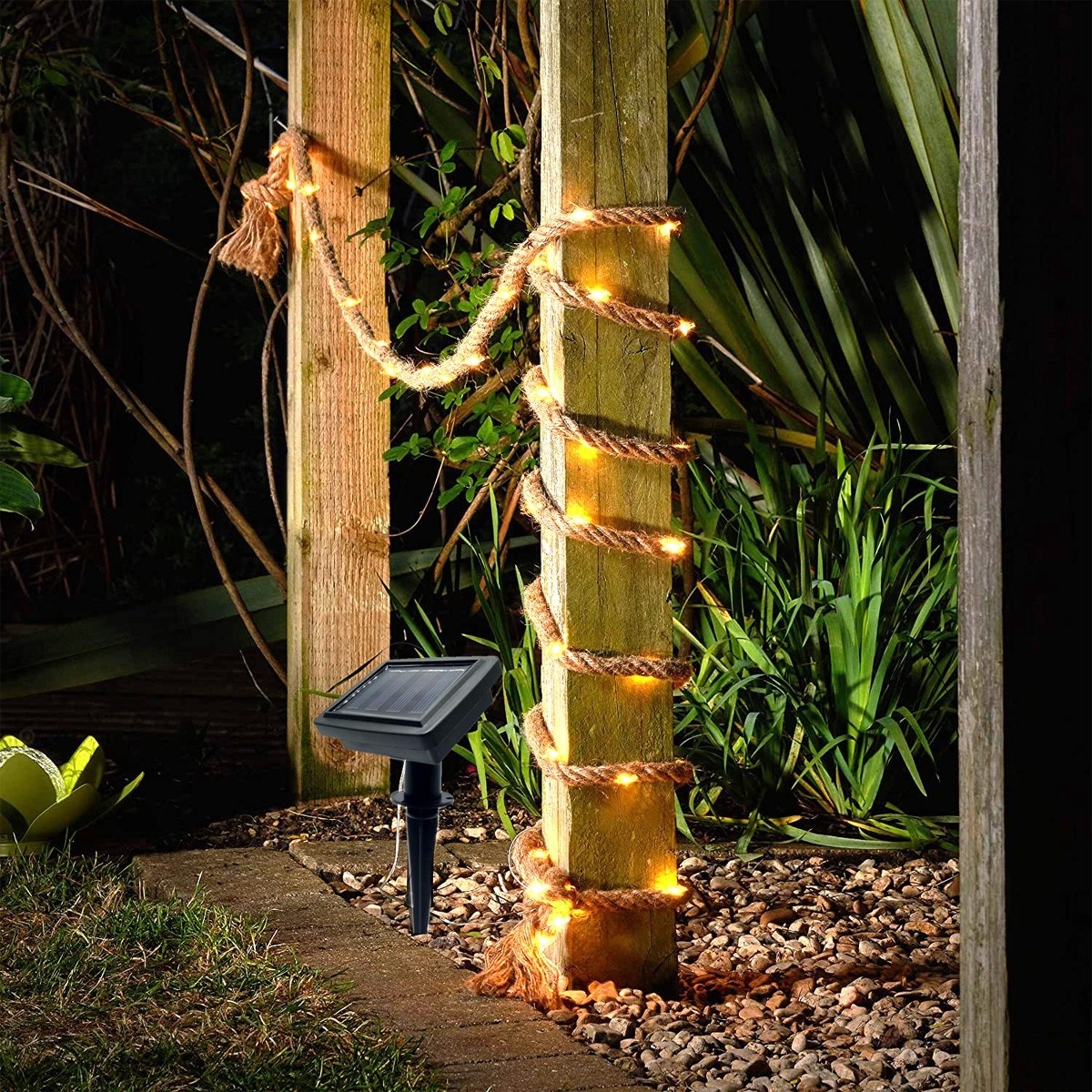 Led-string 8m - 100 led's - 3000k - zonnepaneel