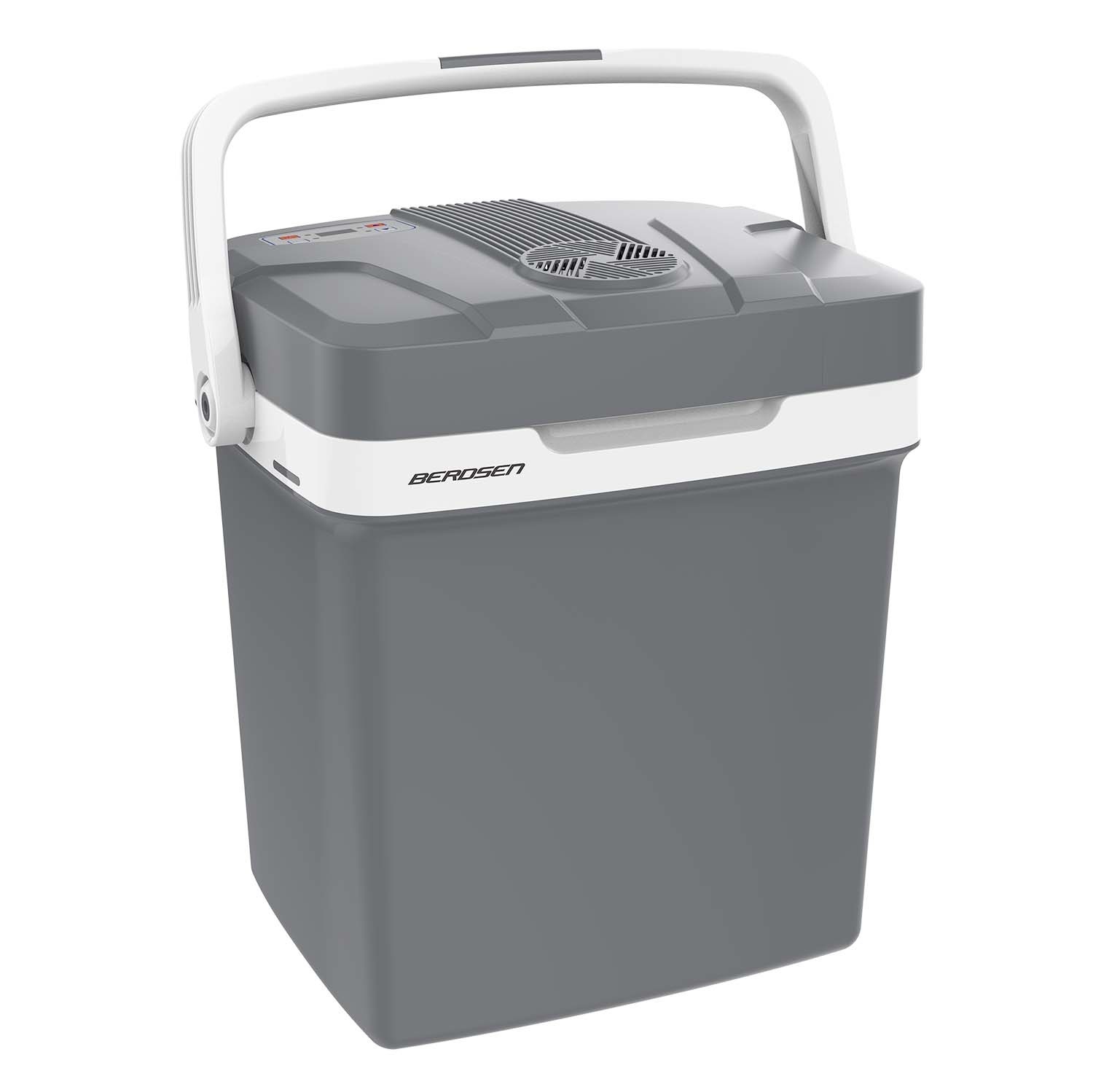 Koelbox met verwarmfunctie - 27 liter – grijs - usb