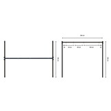 Schommel-hangmatstandaard 3-in-1 - grafiet - 260x195x230cm - 220kg