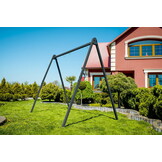 Schommel-hangmatstandaard 3-in-1 - grafiet - 260x195x230cm - 220kg