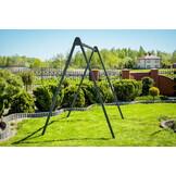 Schommel-hangmatstandaard 3-in-1 - grafiet - 260x195x230cm - 220kg