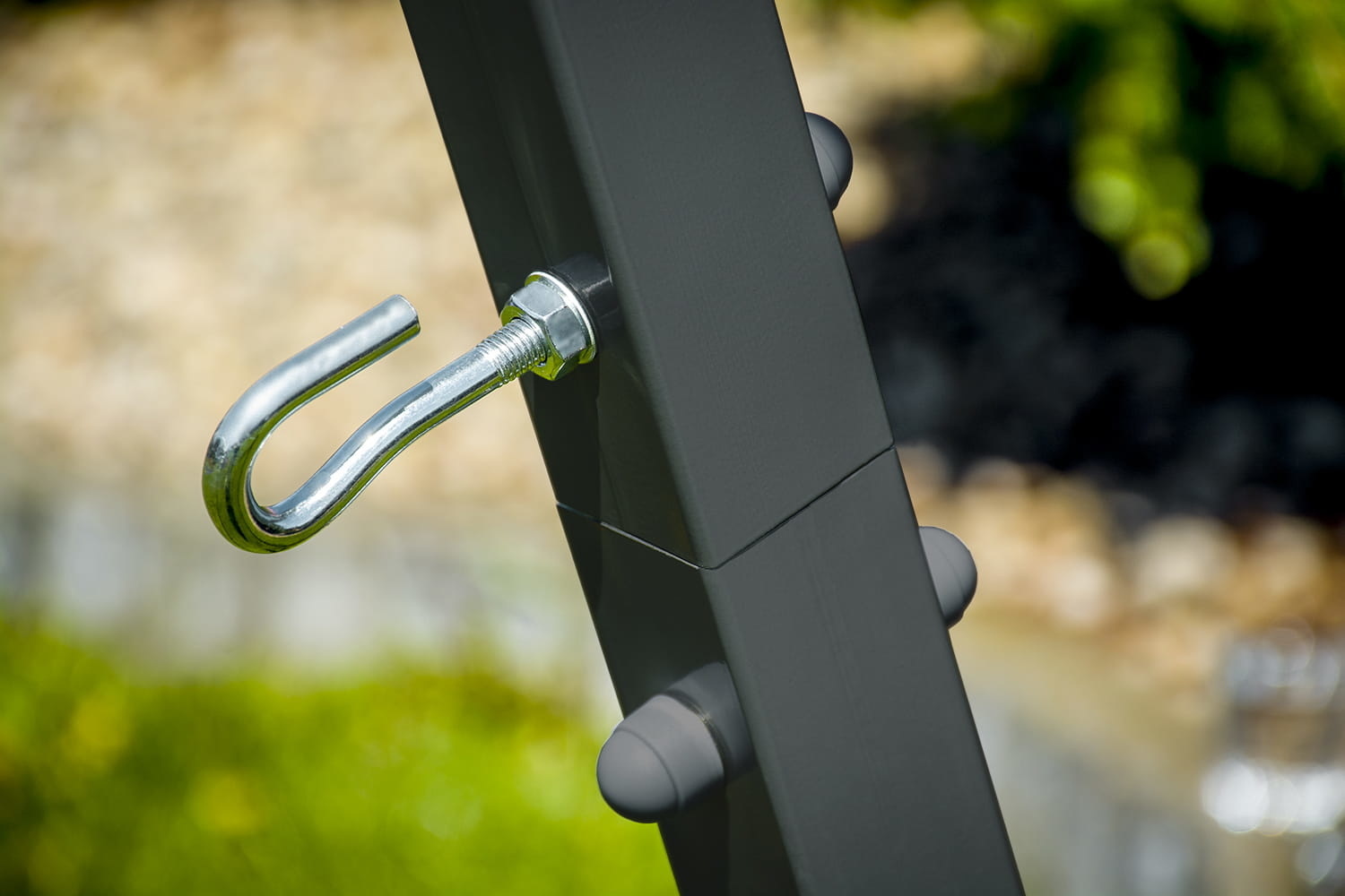 Schommel-hangmatstandaard 3-in-1 - grafiet - 260x195x230cm - 220kg