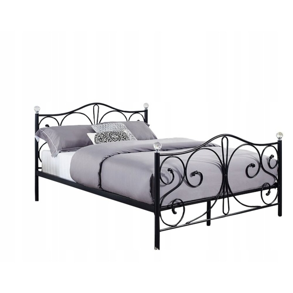 Bed met hoofdeinde en opbergruimte - 140 x 200 cm - 4 lades - linnenstof - LED verlichting - lattenbodem - grijs