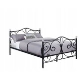 Metalen bedframe met lattenbodem - 120x200 - zwart met kristal