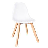 Eetkamerstoelen KITO - set van 4 eettafel stoelen - wit