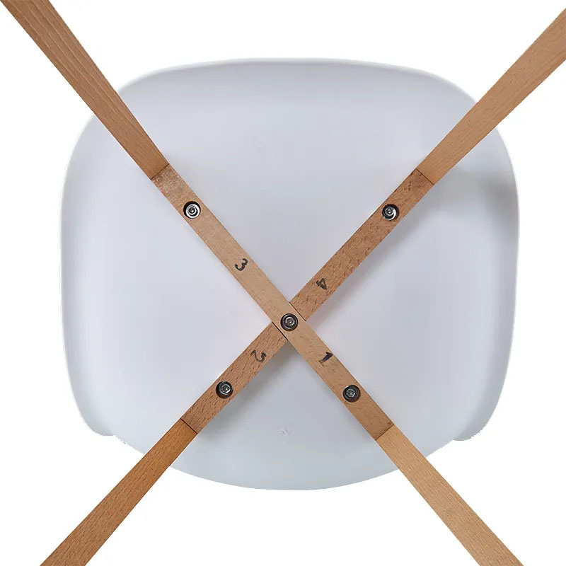 Eetkamerstoelen KITO - set van 6 eettafel stoelen - wit