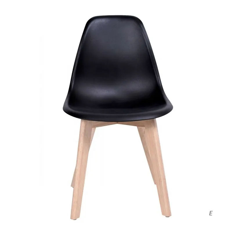 Eetkamerstoelen KITO - set van 6 eettafel stoelen - zwart