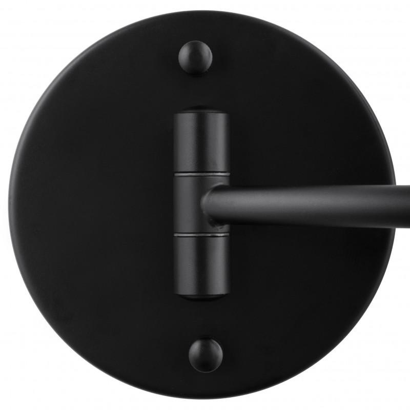 Make up spiegel met licht - zwart - rond 20 cm - met knikarm