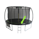 Trampoline net- binnenkant - 366 cm - zwart & groen