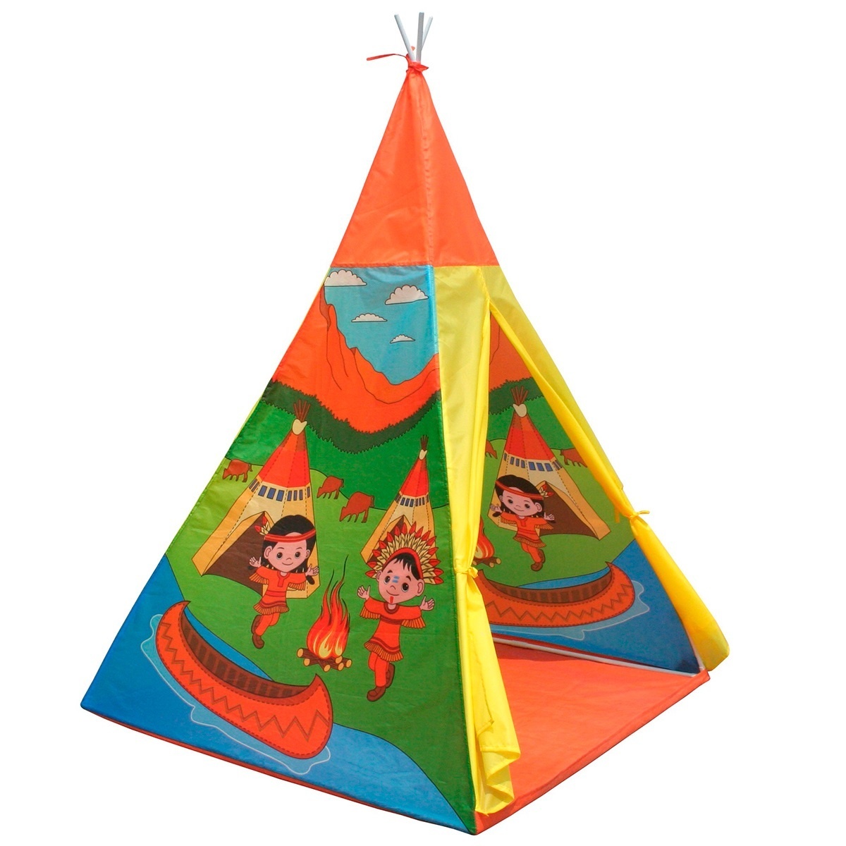 Tipitent speeltent - 100x100x135 cm - indianen wigwam