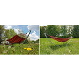 Hangmat standaard - zwart - incl. blauw paars hangmat - 220 x 160 cm