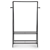 Kledingrek - staal - incl. planken – 82x36x149 cm - zwart