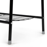 Kledingrek - staal - incl. planken – 82x36x149 cm - zwart