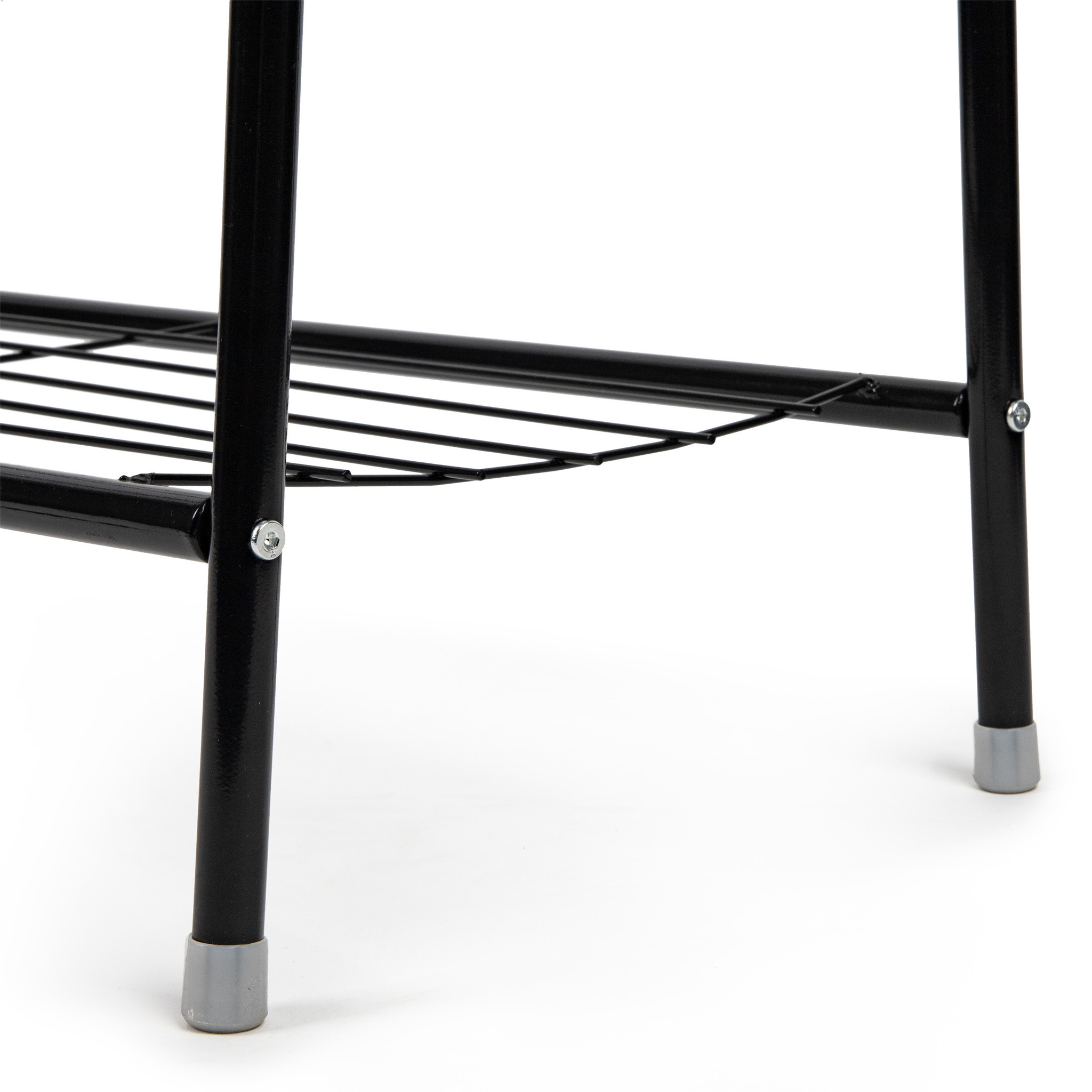 Kledingrek - staal - incl. planken – 82x36x149 cm - zwart