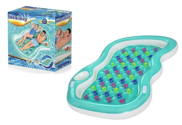 Tweepersoons luchtbed - voor zwembad - 216x178 cm - max 180 kg