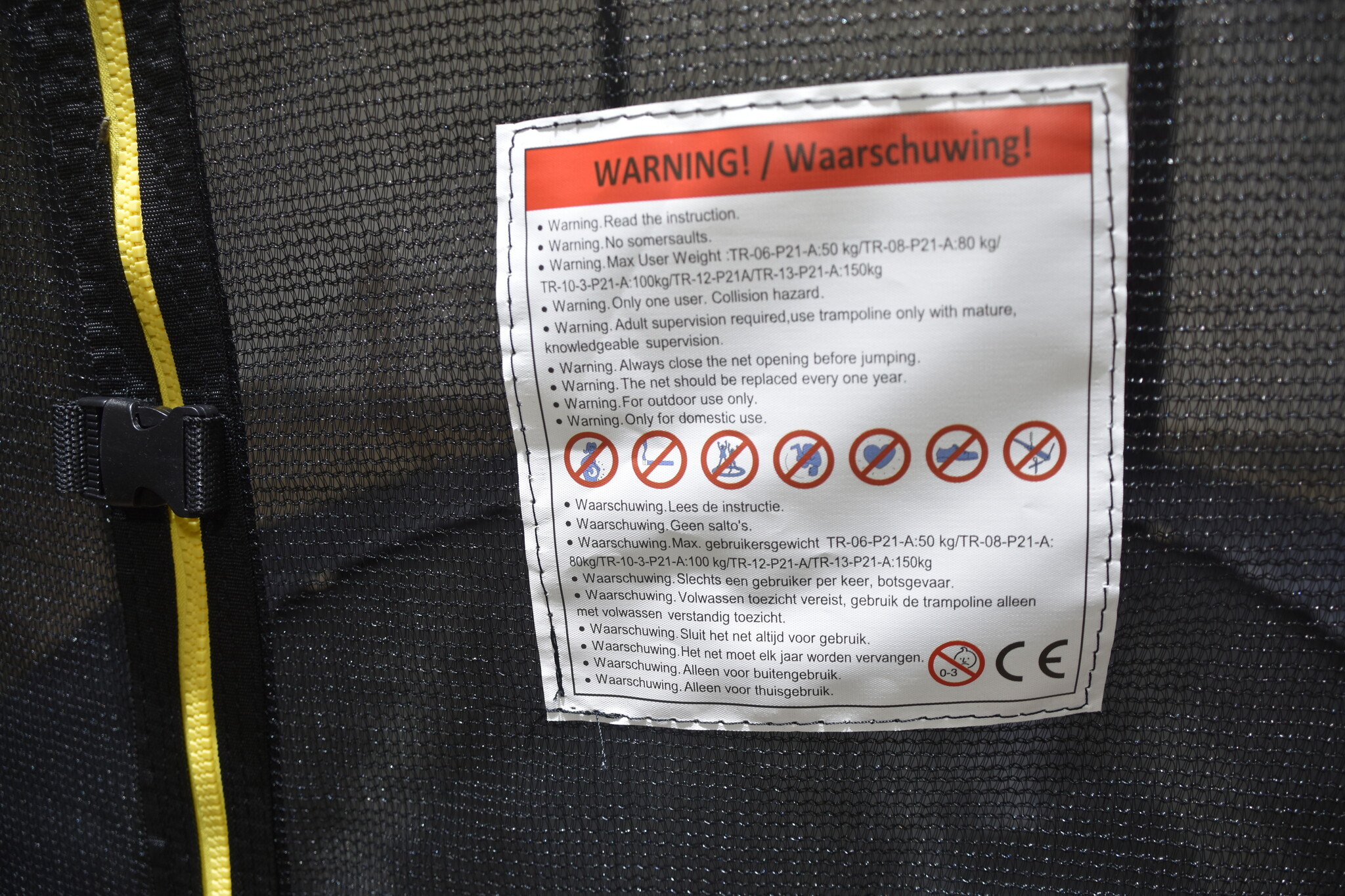 Trampoline - 183 cm - met veiligheidsnet - zwart