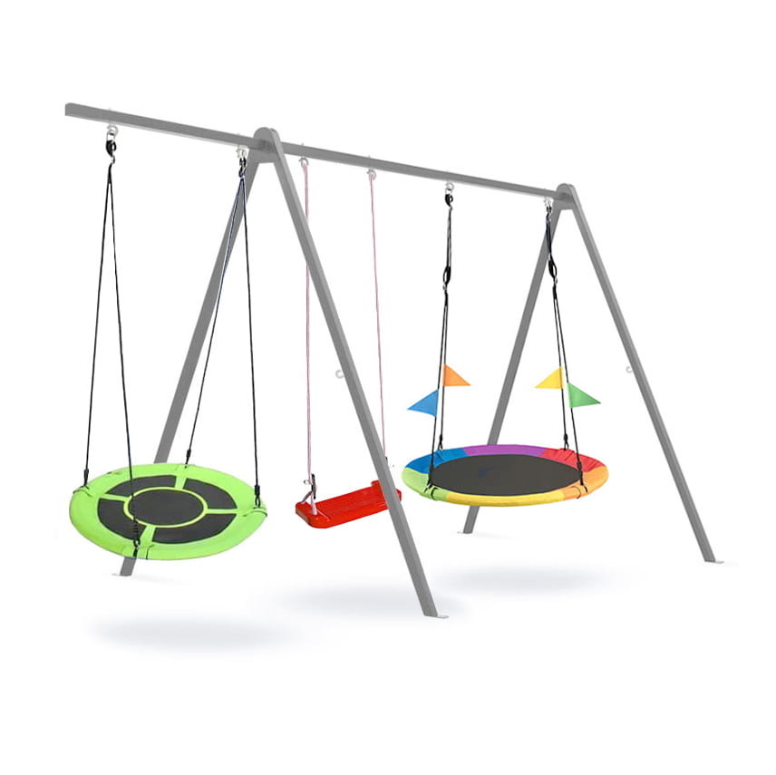 Schommel ophangstang - 100cm - gepoedercoat - grijs - universeel