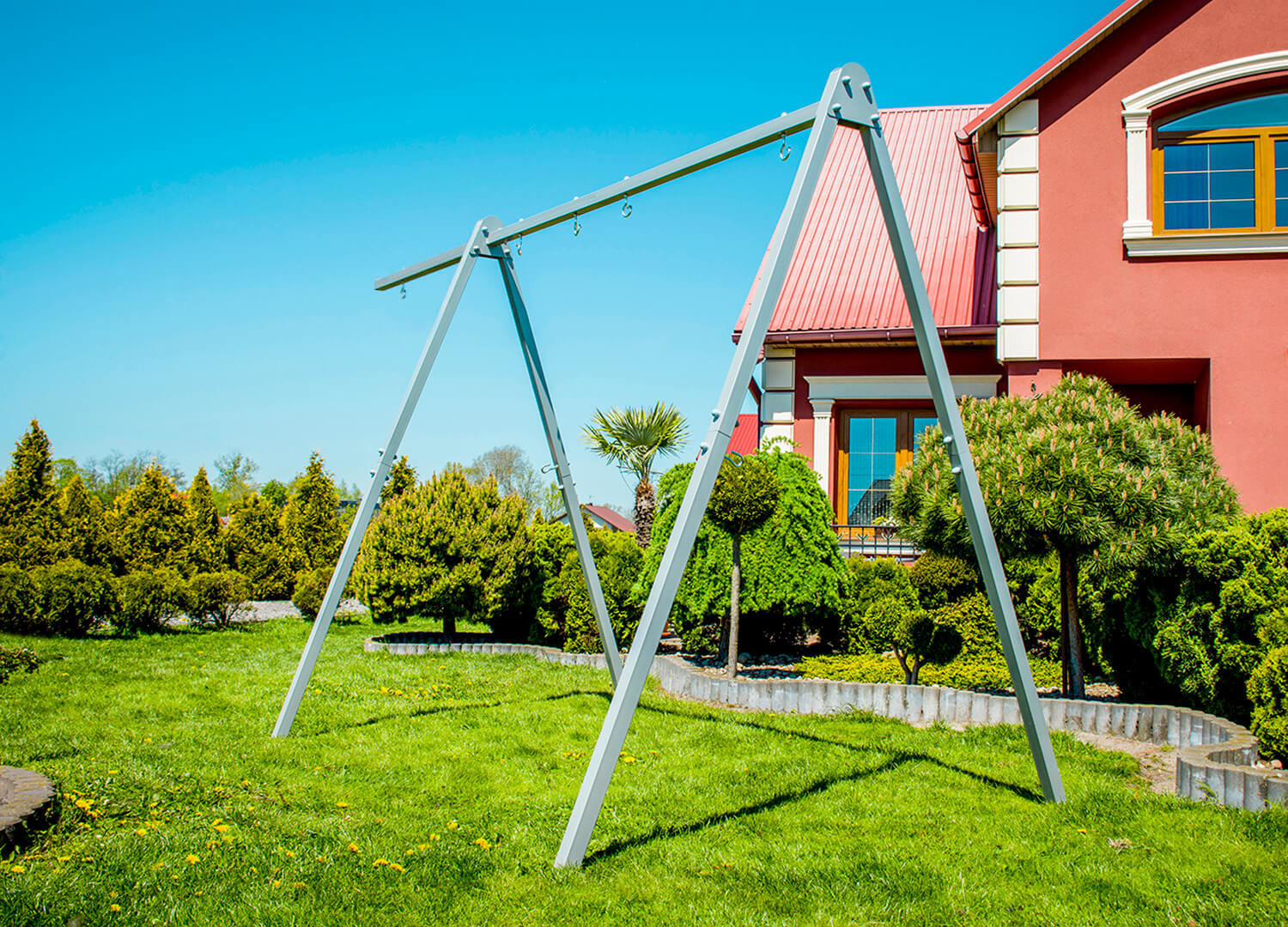 Schommel ophangstang - 100cm - gepoedercoat - grijs - universeel