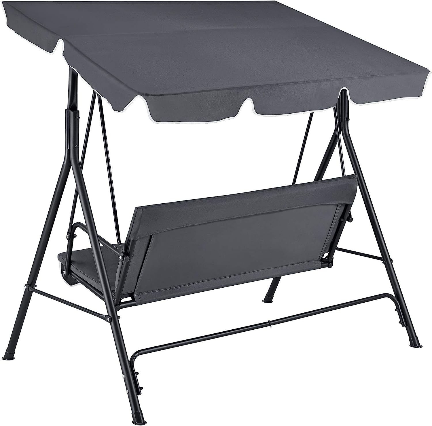 Schommelbank - tuin - 3 persoons - 170x110x152 cm - grijs