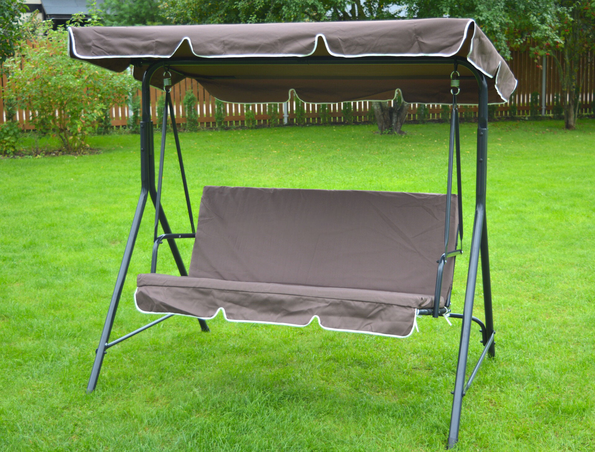 Schommelbank - tuin - 3 persoons - 170x110x152 cm - bruin