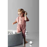 Ballenbak - rond - 90x40 cm - met 200 ballen - grijs, wit