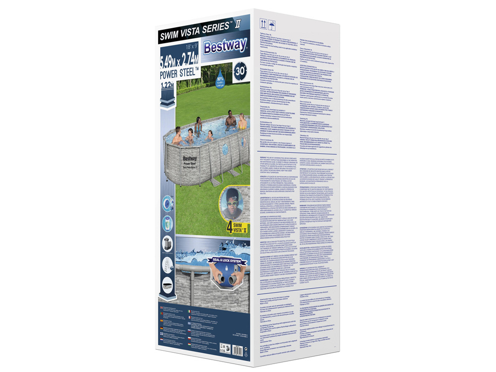 Bestway zwembad - met pomp en trap - 549x274x122 cm