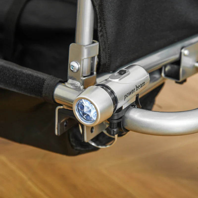 Fietskar kind - met buggy functie - 2-in-1 - 2 zits - rood