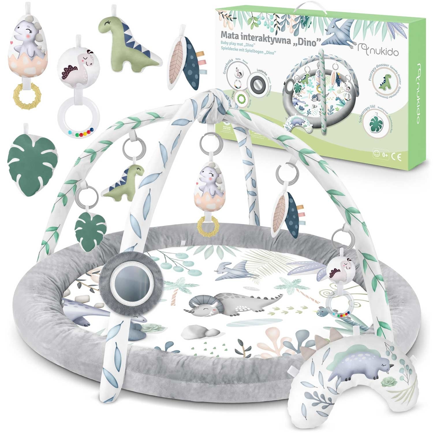 Speelkleed baby - babygym - speelmat - 98x78 cm - dinosaurus