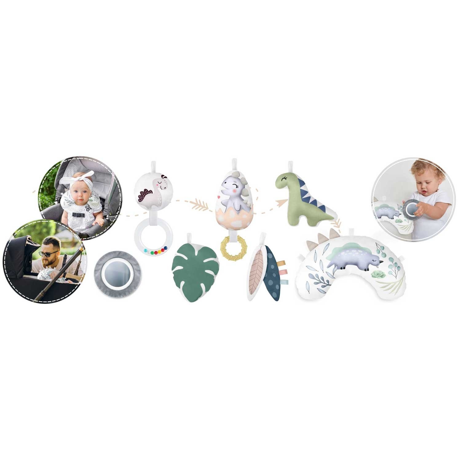 Speelkleed baby - babygym - speelmat - 98x78 cm - dinosaurus