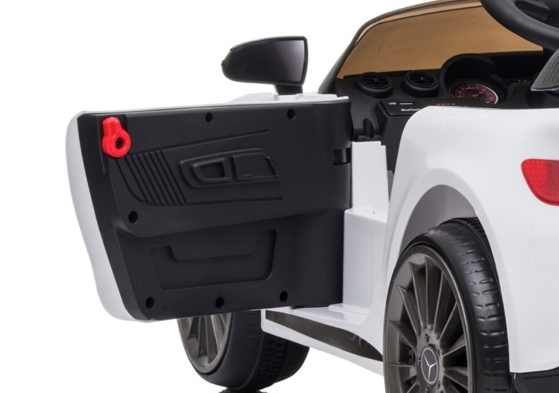 Elektrische kinderauto - Mercedes GTR AMG - 2x25W - wit