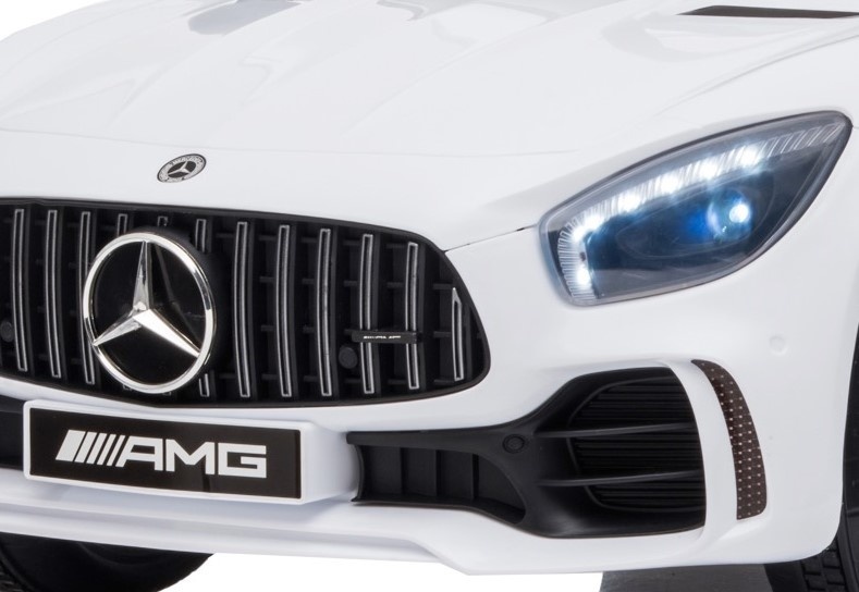 Elektrische kinderauto - Mercedes GTR AMG - 2x25W - wit