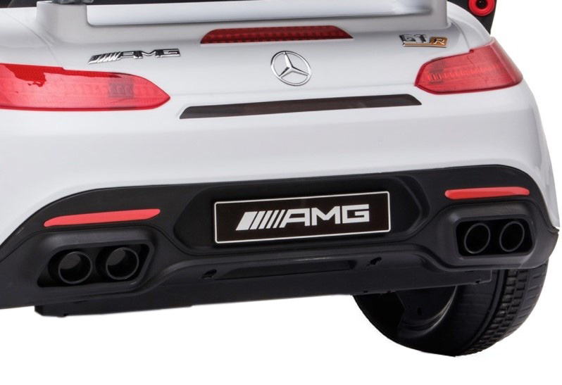Elektrische kinderauto - Mercedes GTR AMG - 2x25W - wit
