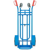 Steekwagen - transportwagen - 2-in-1 - tot 150 kg - blauw, rood