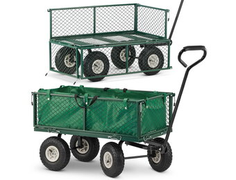 Tuinkar - tot 450 kg - opvouwbaar - 96x51 cm - met luchtbanden