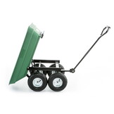 Tuinkar - kruiwagen - tot 350 kg - met kiepfunctie - groen