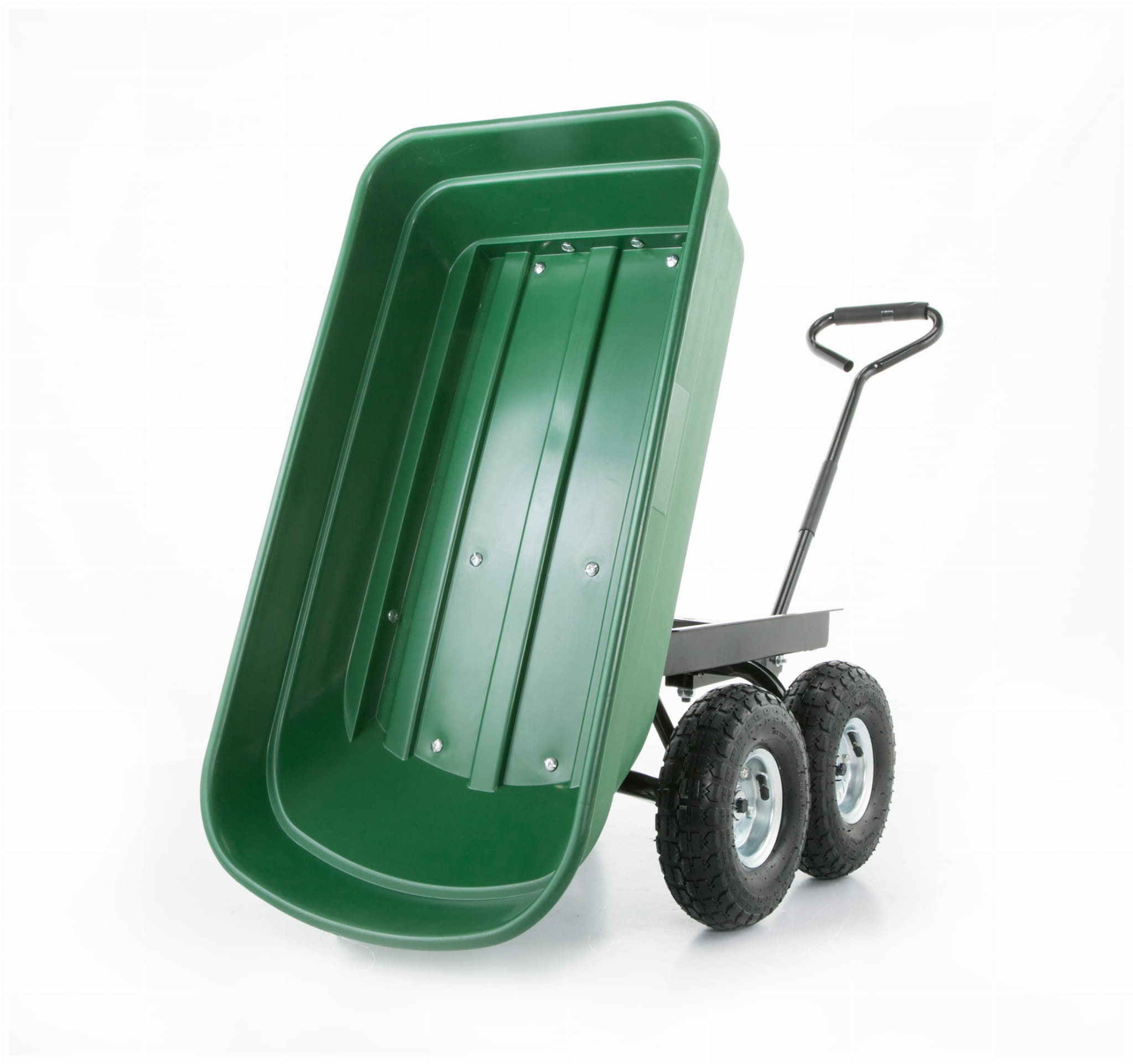 Tuinkar - kruiwagen - tot 350 kg - met kiepfunctie - groen