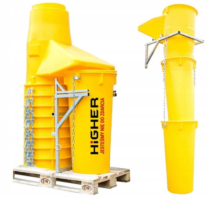 Stortkoker - met draagconstructie - 10m - 11-delig - Ø 60-41 cm