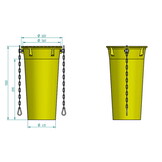 Stortkoker - met draagconstructie - 18m - 19-delig - Ø 60-41 cm