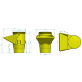 Stortkoker - met draagconstructie - 18m - 19-delig - Ø 60-41 cm