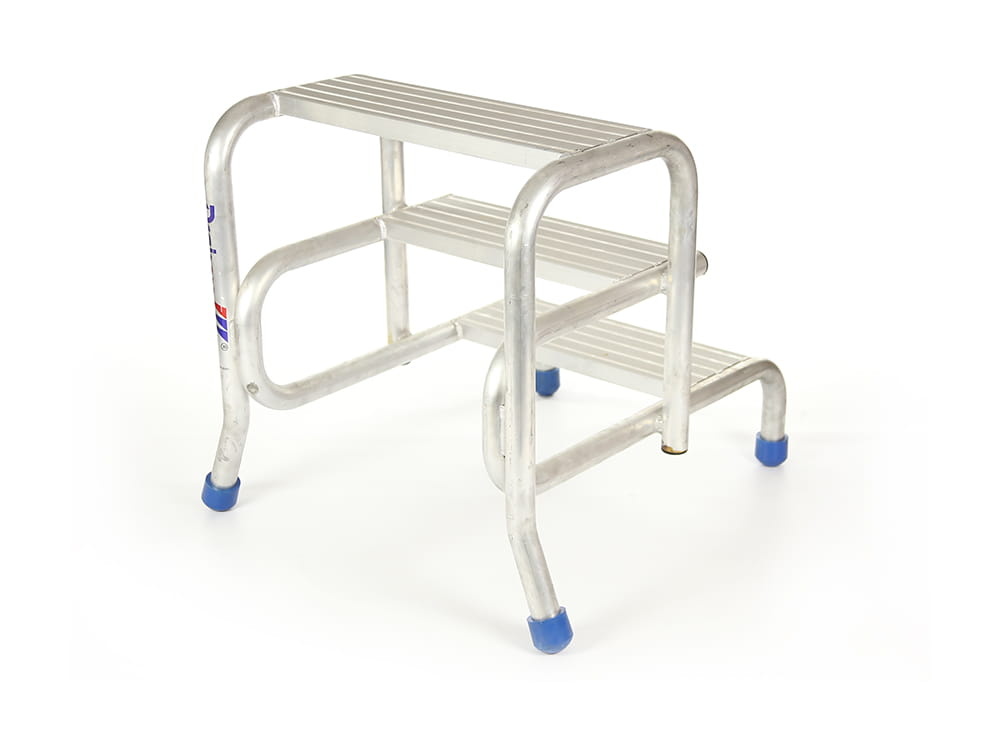 Opstap - plateautrap - 3 treden - 82,7x69x73,5cm - aluminium