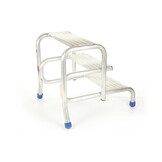 Opstap - plateautrap - 3 treden - 82,7x69x73,5cm - aluminium