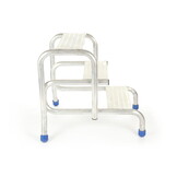 Opstap - plateautrap - 3 treden - 82,7x69x73,5cm - aluminium