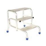 Opstap - plateautrap - 3 treden - 82,7x69x73,5cm - aluminium