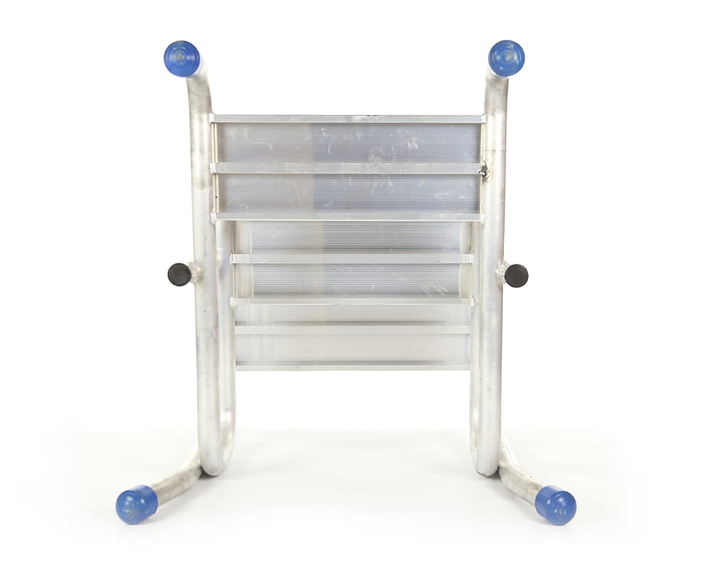 Opstap - plateautrap - 3 treden - 82,7x69x73,5cm - aluminium