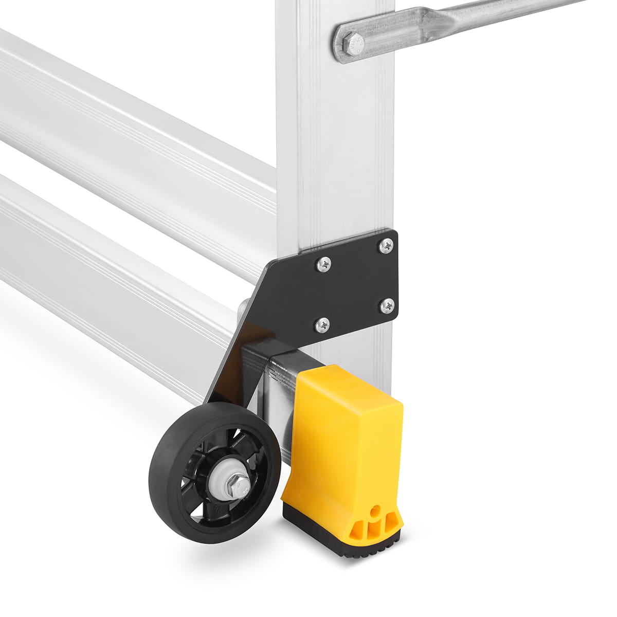 Bordestrap - verrijdbaar - 3 treden - aluminium - 62 cm