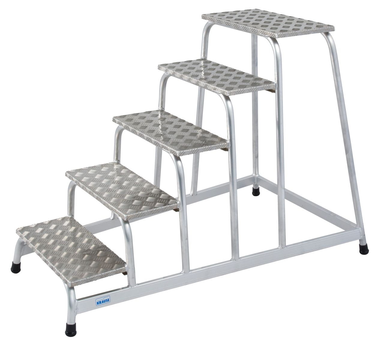 Opstapje - Opstap kruk - 5 treden - aluminium - 100 cm hoog